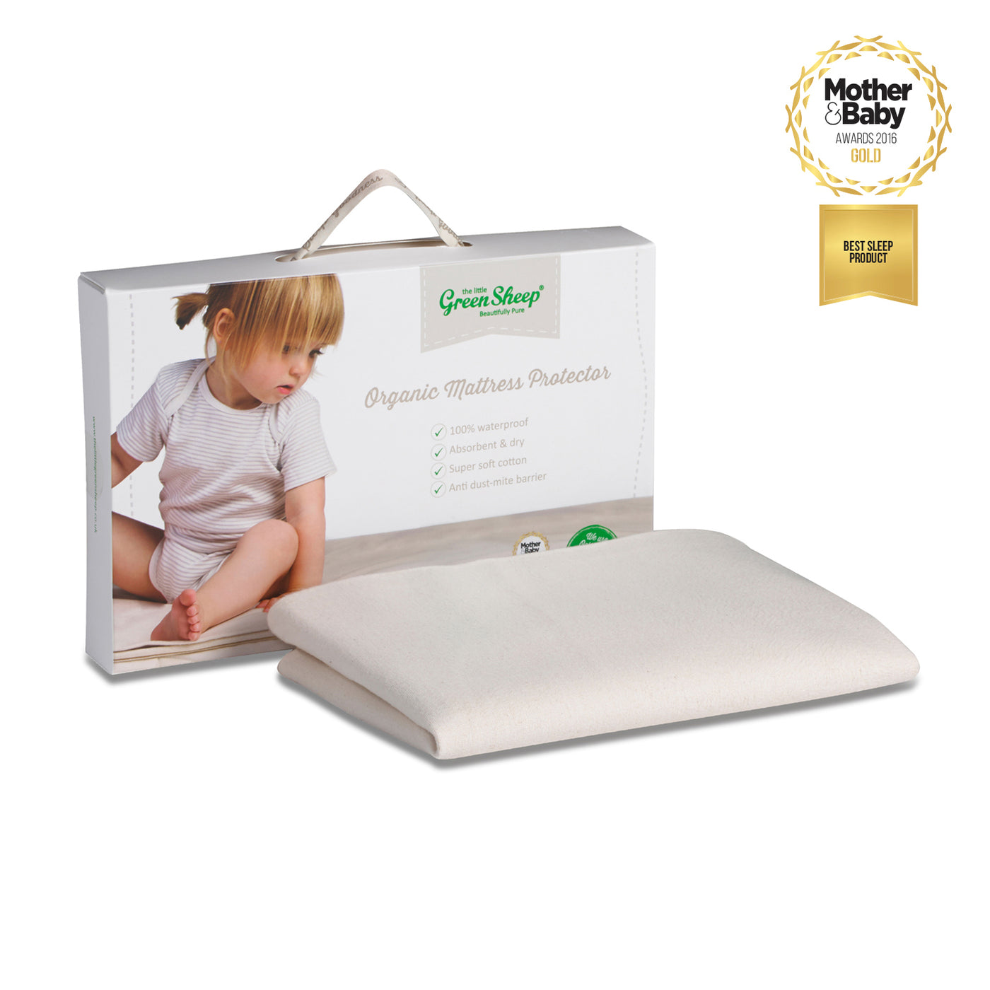 The Little Green Sheep Waterproof Moses Basket/ Carrycot Mattress Protector