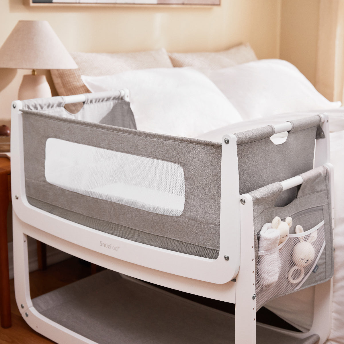 SnuzPod4 Bedside Crib Starter Bundle- Dusk