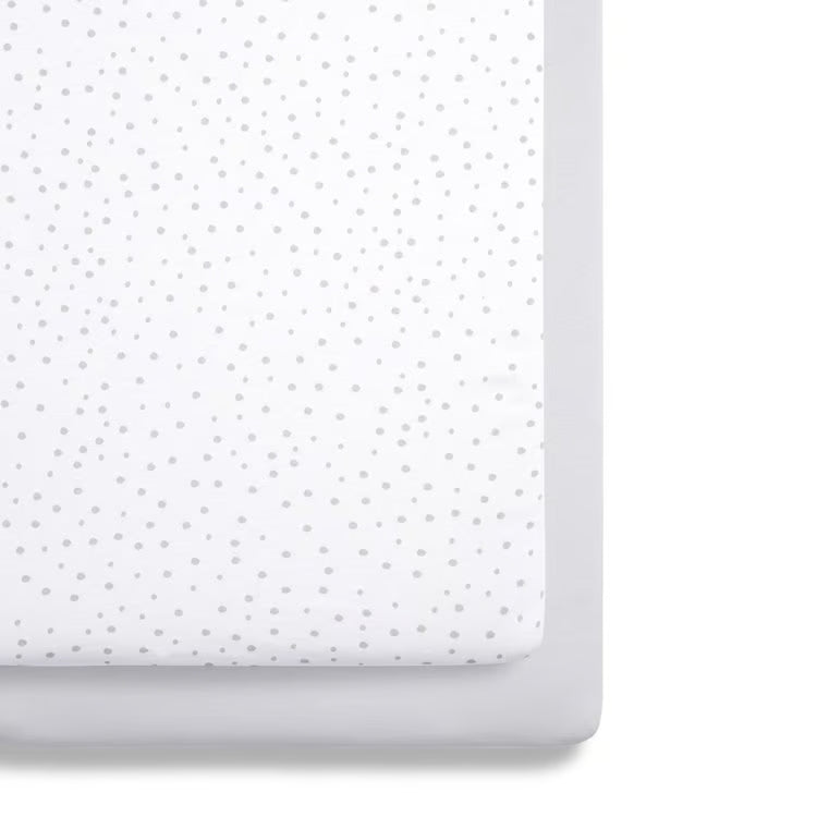 Snuz Crib Fitted Sheets 2 Pack- Spots