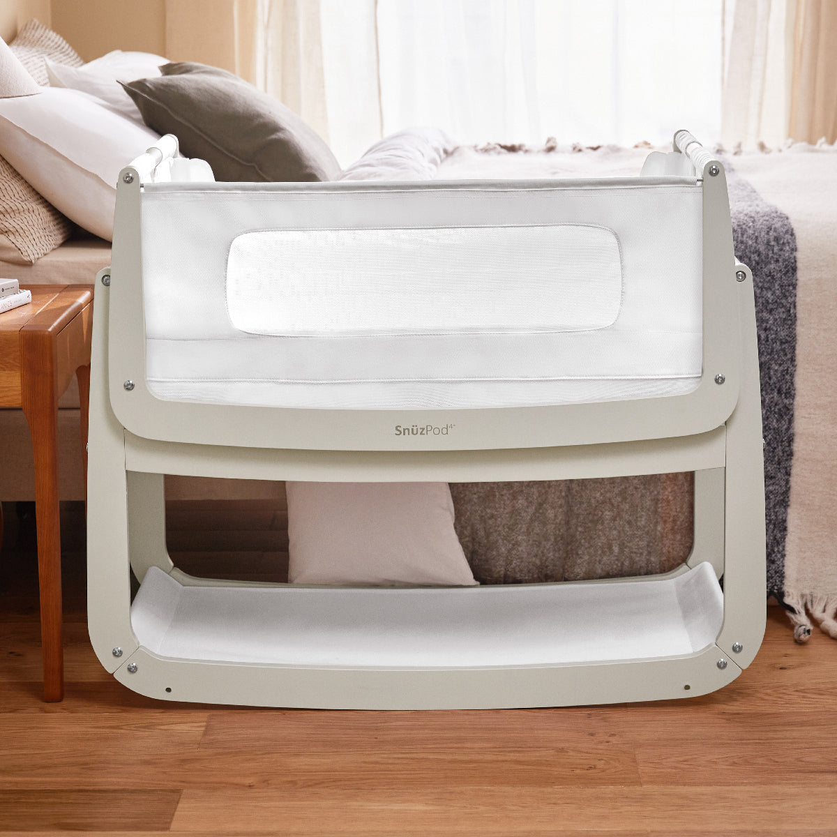 SnuzPod4 Bedside Crib Starter Bundle- Barley