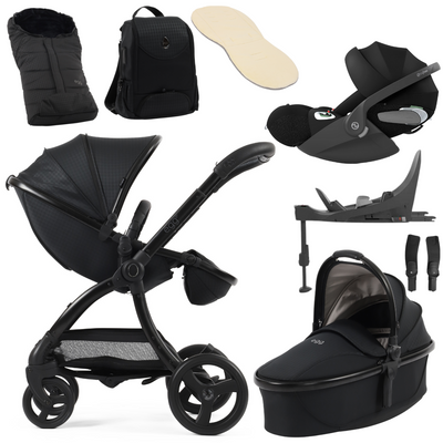 Egg3, Cybex Cloud T + Base T Travel System- Houndstooth Black