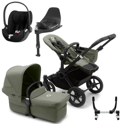Bugaboo Donkey 5 Mono Forest Green, Cybex Cloud T + Base T Travel System