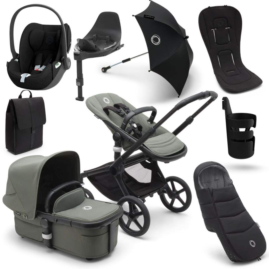 Bugaboo Fox 5, Cloud T, Base T + Accessory Travel System- Forest Green