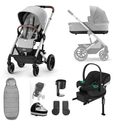 Cybex Balios S Lux Comfort Travel System- Lava Grey + Silver