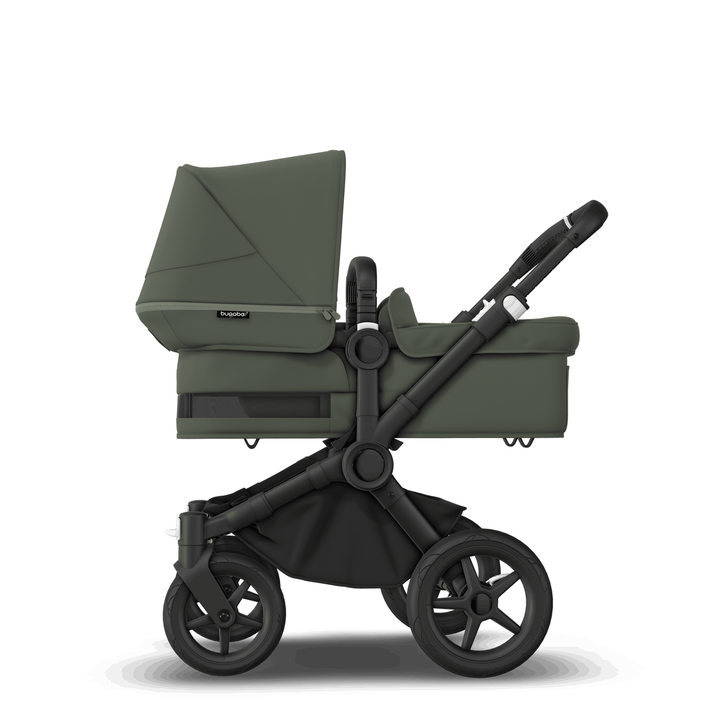 Bugaboo Donkey 5 Mono Forest Green, Cybex Cloud T + Base T Travel System