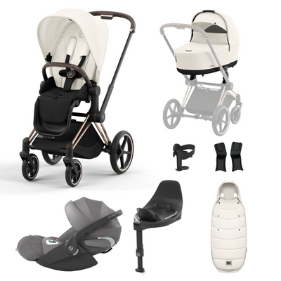 Cybex Priam + Cloud T Travel System- Off White