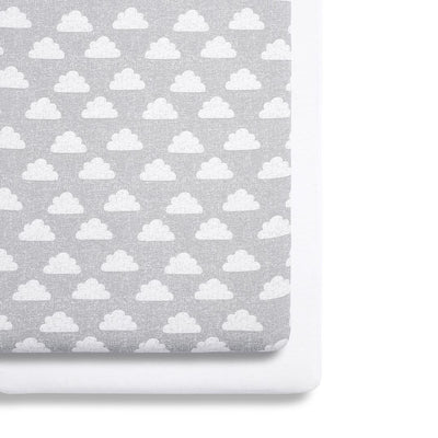 Snuz Crib Fitted Sheets 2 Pack- Cloud Nine