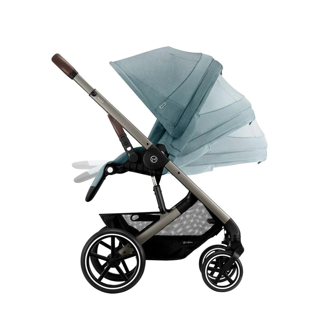 Cybex Balios S Lux Comfort Travel System- Sky Blue + Taupe - Bundle Baby