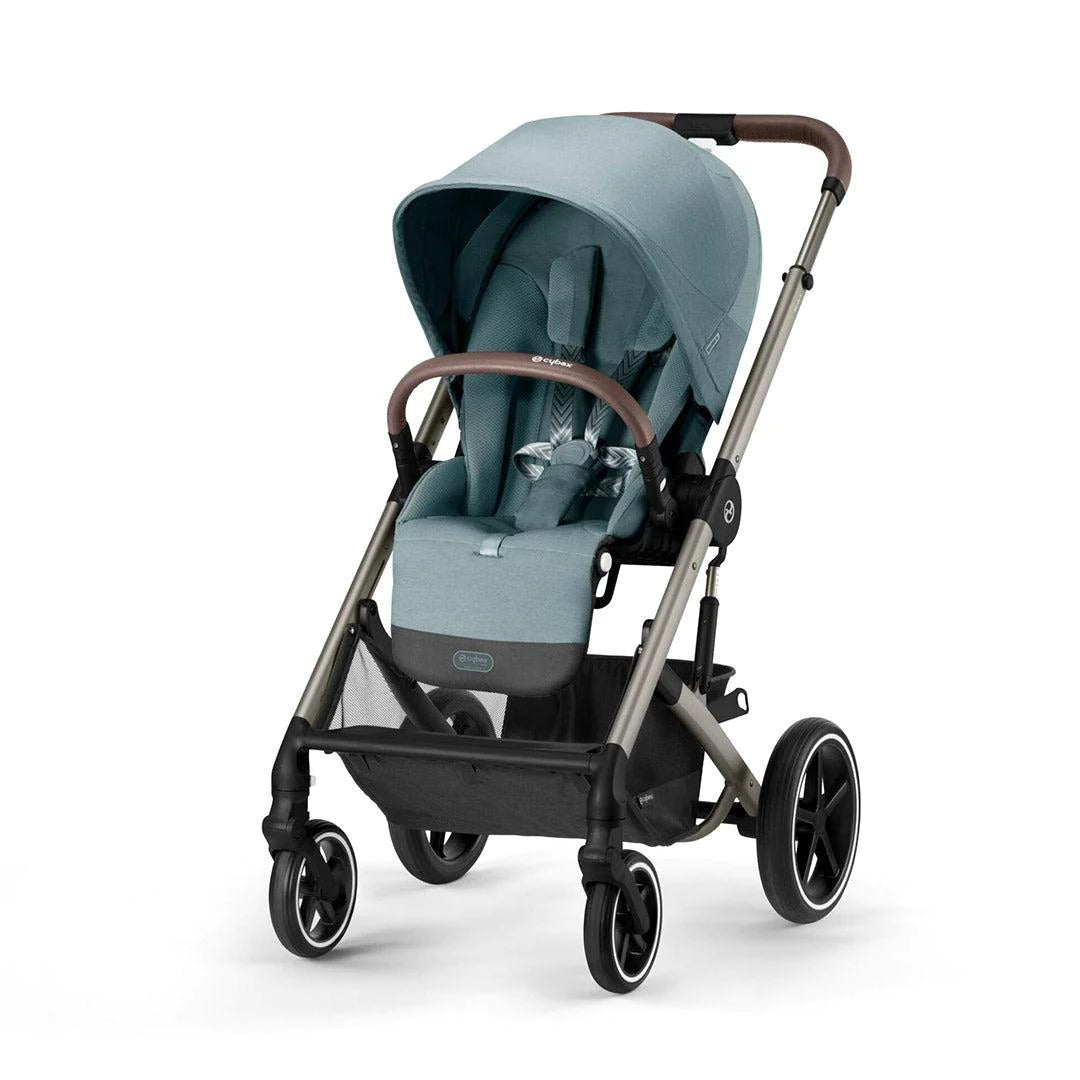 Cybex Balios S Lux Luxury Travel System- Sky Blue + Taupe - Bundle Baby