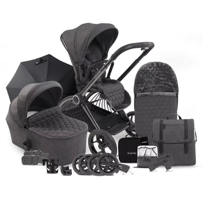 iCandy Core Pushchair, Accessory + Cybex Cloud Z Travel System - Bundle Baby
