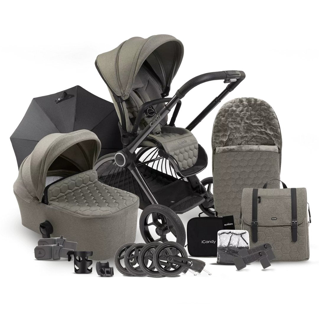 iCandy Core Pushchair, Carrycot + Accessory Bundle - Bundle Baby