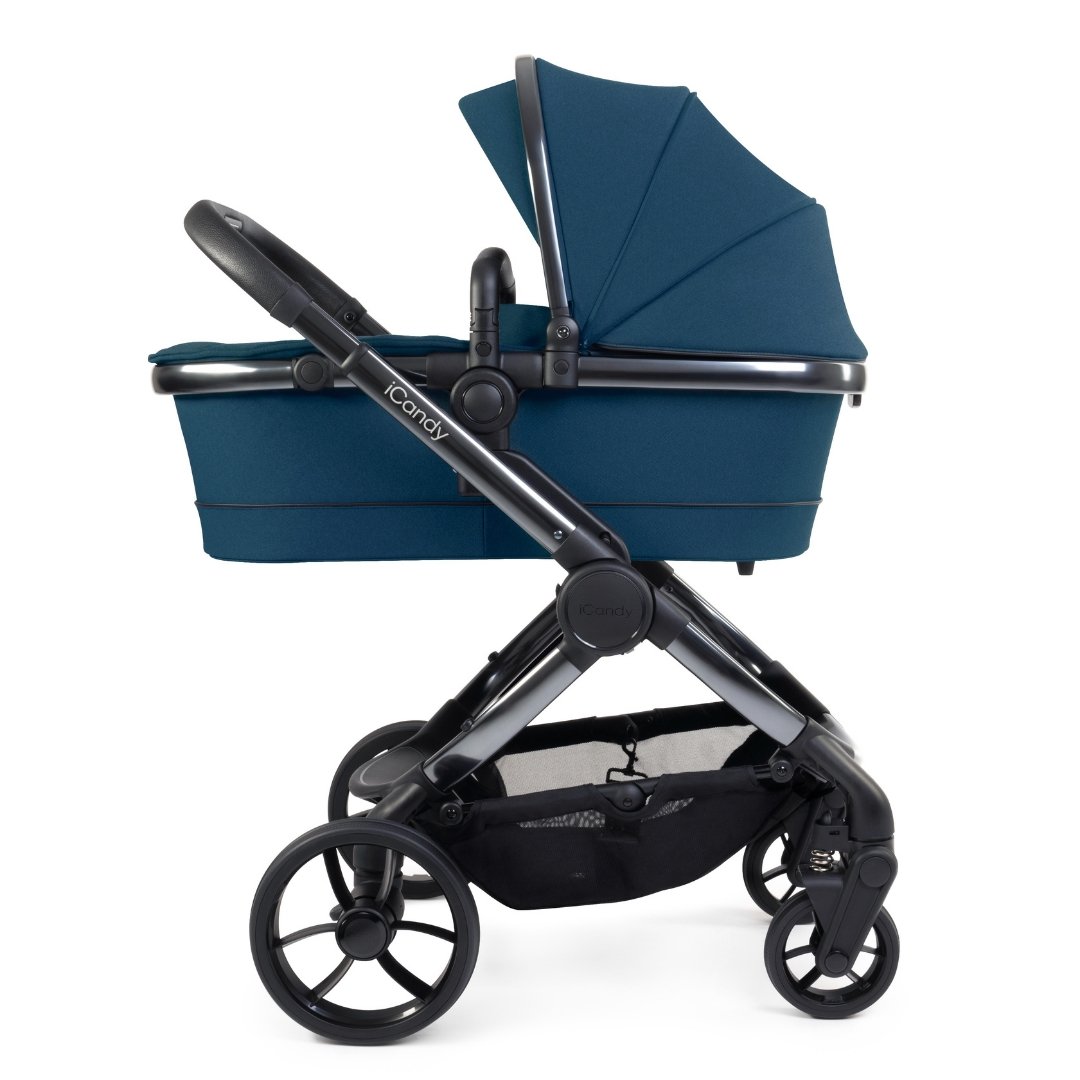 iCandy Peach 7 Pushchair, Carrycot + Accessories- Cobalt - Bundle Baby