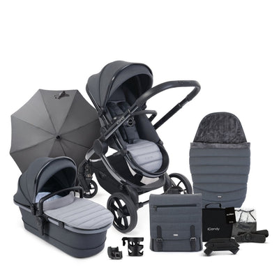 iCandy Peach 7 Pushchair, Carrycot + Accessories- Truffle - Bundle Baby