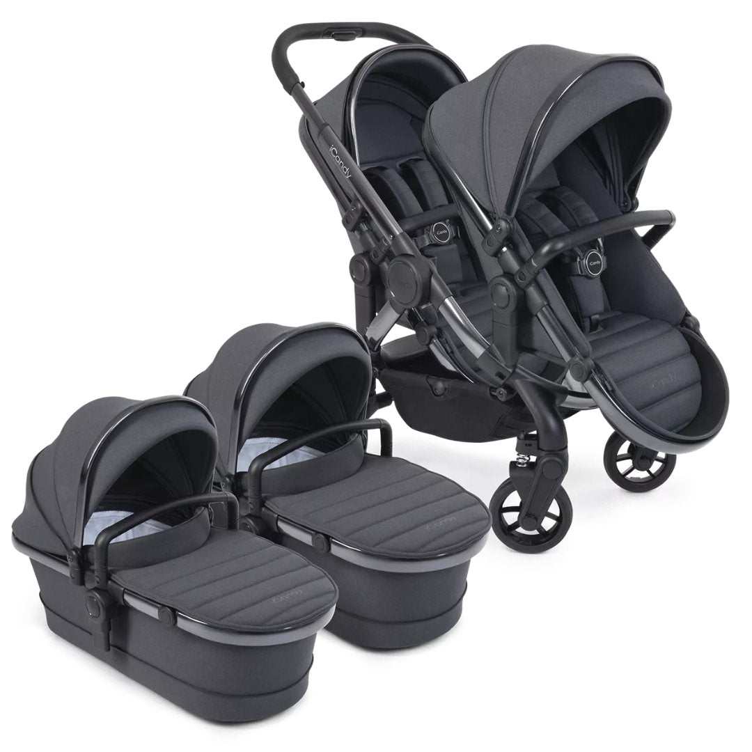 iCandy Peach 7 Pushchair + Carrycot - Twin - Bundle Baby
