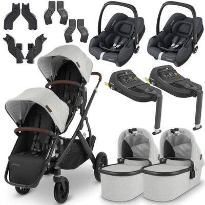 UPPAbaby Vista V2 + Maxi Cosi Cabriofix Twin Travel System - Bundle Baby